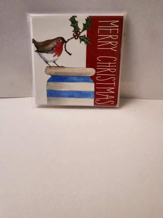 caroline cleave robin    cards merry christmas   card set