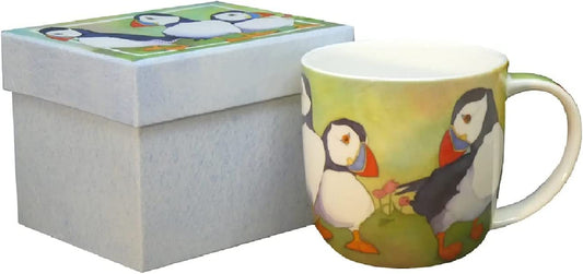 Puffins Bone China Mug with Gift Box