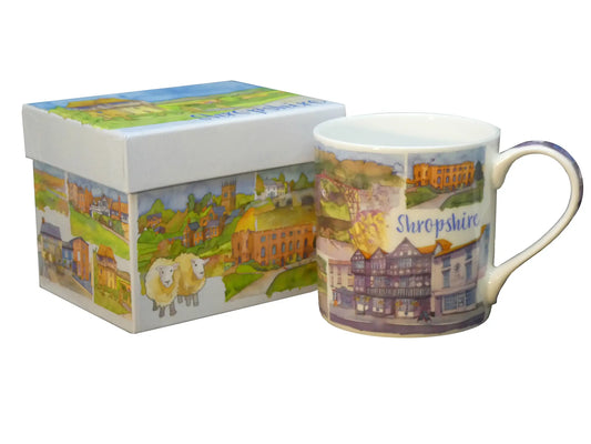 SHROPSHIRE BONE CHINA MUG WITH GIFT BOX
