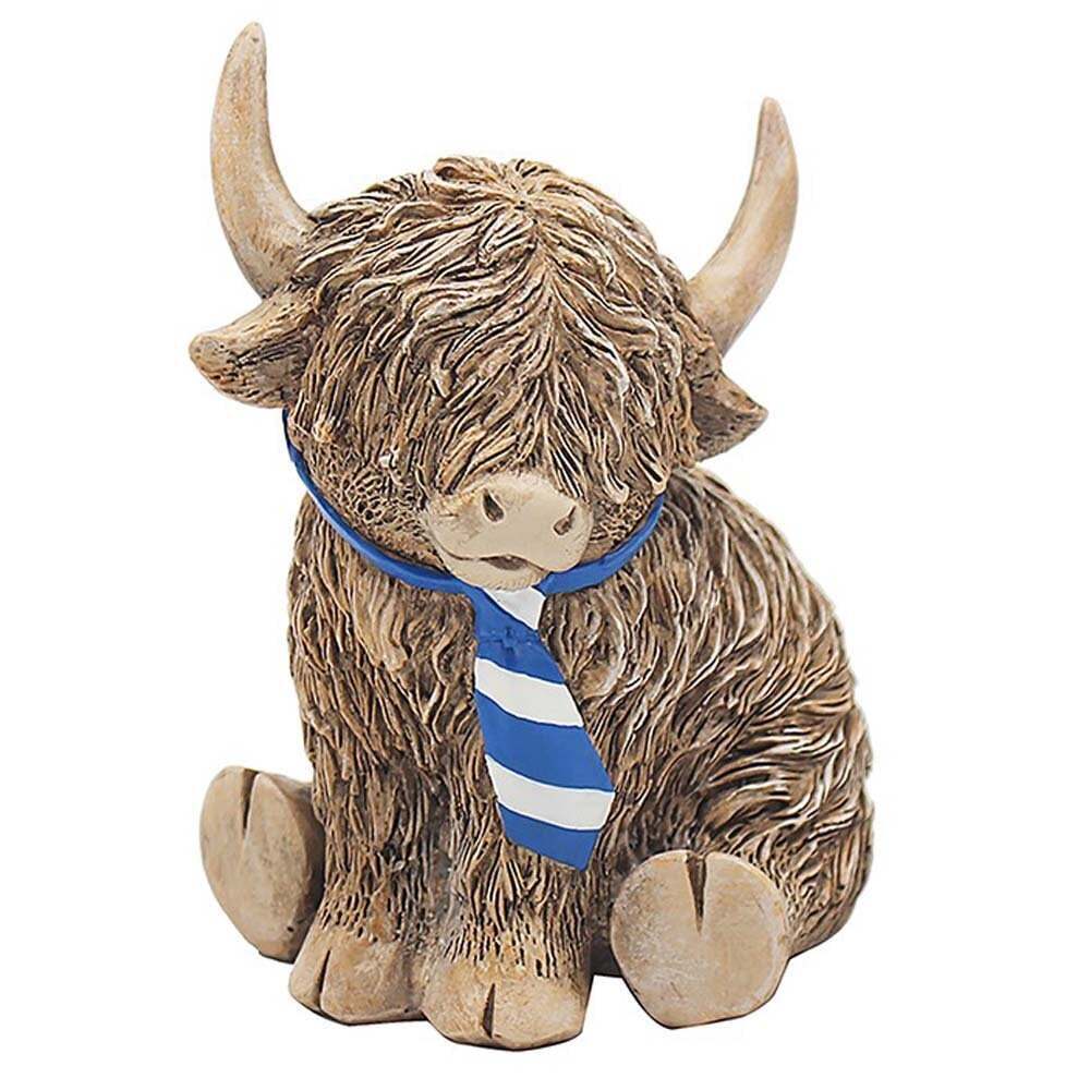 Lesser & Pavey Happy Highland Cow Ornament - Wearing Tie LP73656