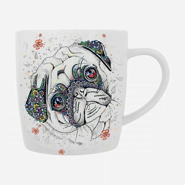Doodleicious Pug Dog Fine China Mug