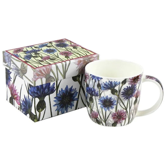 Emma Ball Mug Cornflowers Fine Bone China with Matching Gift Box