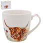 Highland Cow Breakfast Mug Watercolour Jennifer Rose