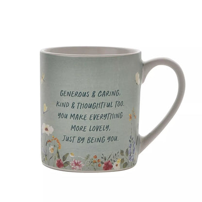 Cottage Garden Lovliest Mum Wild Flower & Bee Design Mug