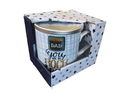 DAD YOU ARE SO ROCK & ROLL MUG   & COASTER