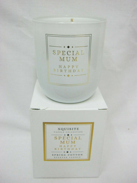 Xquisite Spring Cotton Scented Candle Glass Jar Special Mum DC015