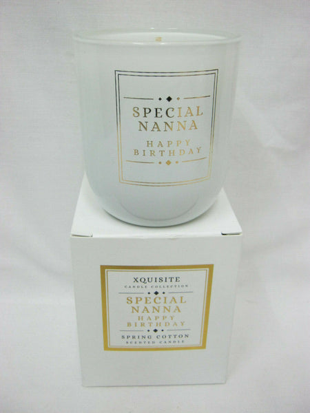Xquisite Spring Cotton Scented Candle Glass Jar Special Nanna DC017