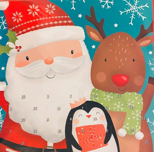Traditional Christmas XMAS Advent Calendar Santa   reindeer
