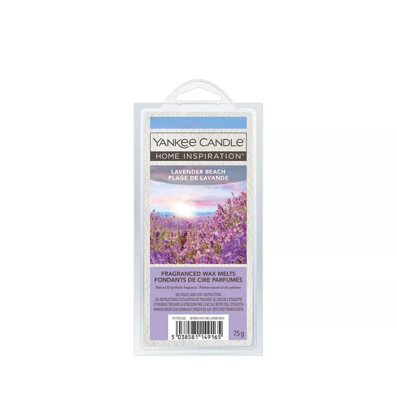 YANKEE CANDLE HOME INSPIRATION FRAGRANCED WAX MELT CUBES 75g BRAND NEW  Lavender Beach