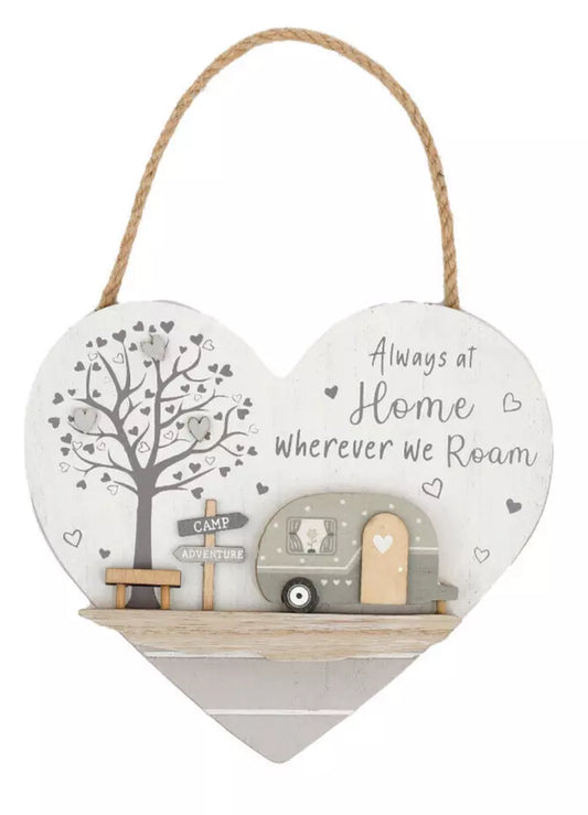 Caravan Plaque/Sign 3D Hanging Decoration - 16 cm