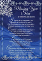 Missing you SON at Christmas and always memorial grave graveside card