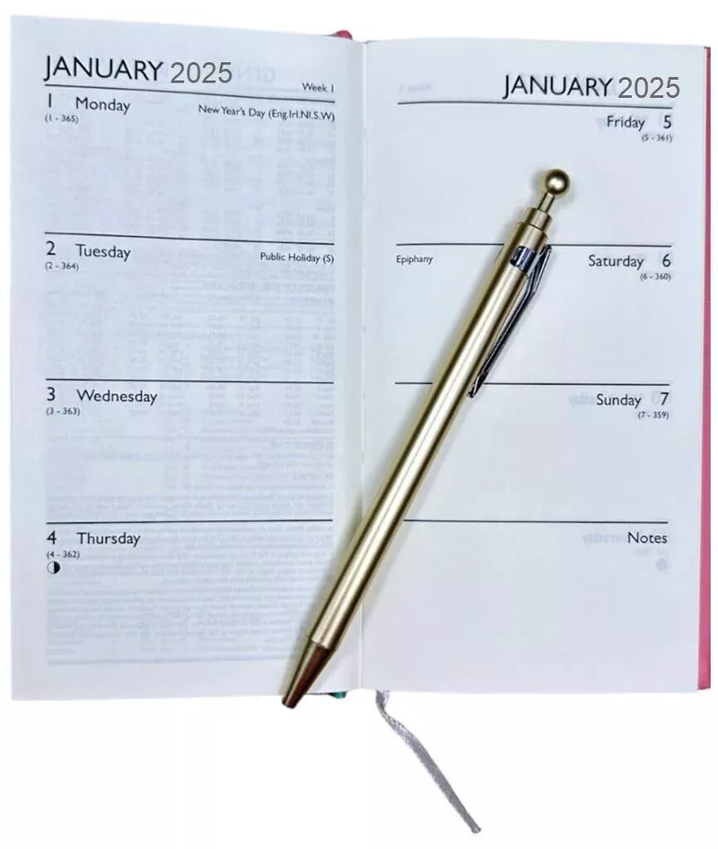2025 SLIM WEEK TO VIEW DIARY PLANNER GIFT BOX SET WITH PEN DUCK DESIGN