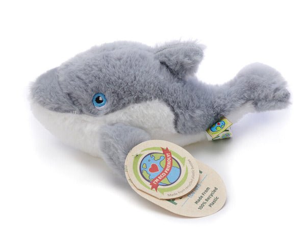 Your Planet 100% Recycled Animal Eco Plush Soft Toy dolphin grey