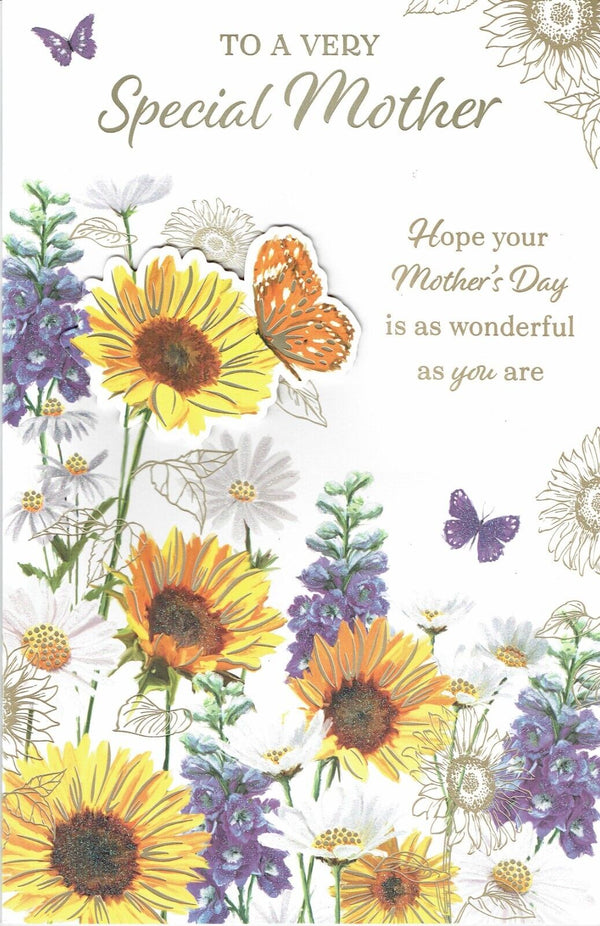 SPECIAL MOTHER MOTHER'S DAY CARD FABULOUS EX-LARGE with 8 PAGE INSERT Floral