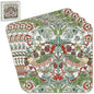Set of 4 White Strawberry Thief Coasters