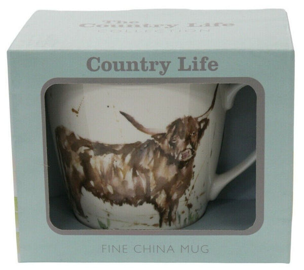 Jennifer Rose Highland Cow Fine China Gift Boxed Mug