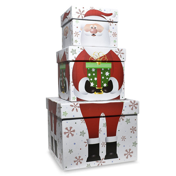 Gift Box Set Of 3 Santa