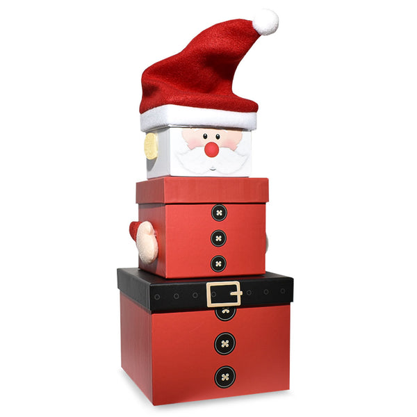Gift Box Set Of 3 Santa