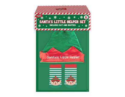 Santa's Little Helper Hat & Sock Set