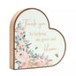 The Cottage Garden Mantel Heart Plaque   thank  you