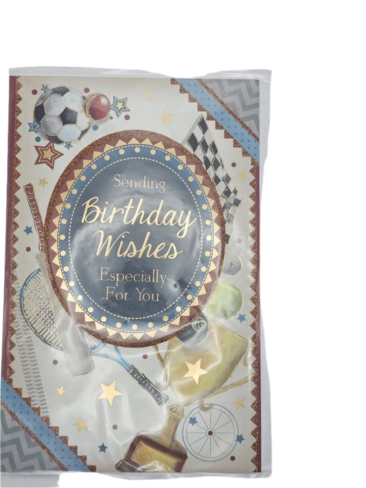 Male Sports Themed Design Birthday Card