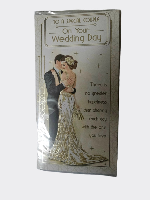 to  a  special couple  on your wedding day slim card