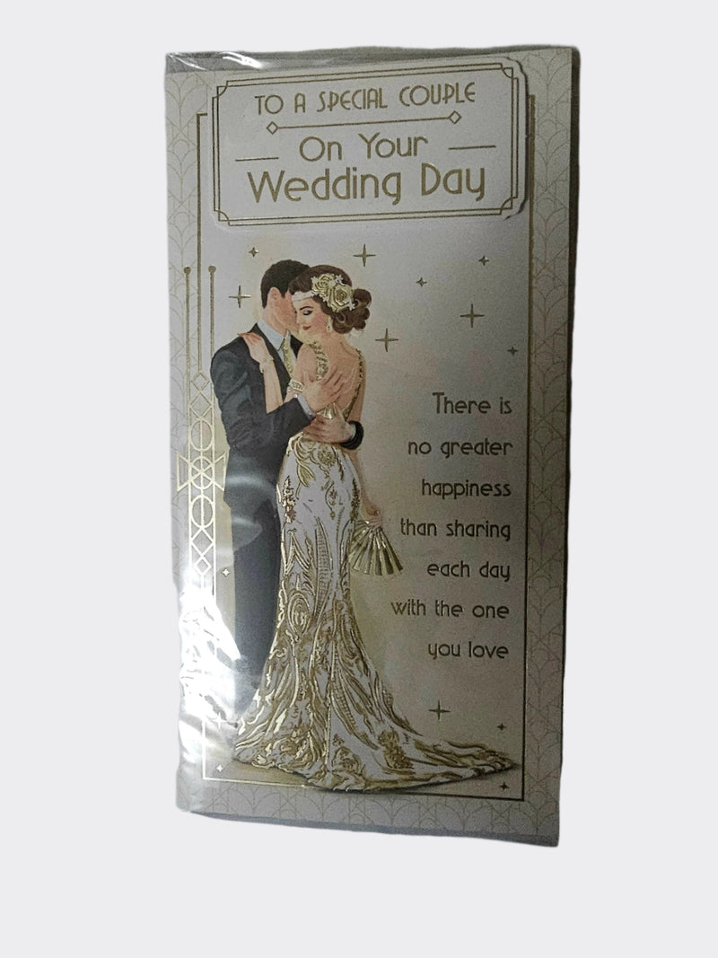 to  a  special couple  on your wedding day slim card