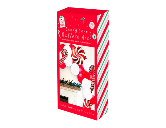 Candy Cane Balloon Arch 62pc