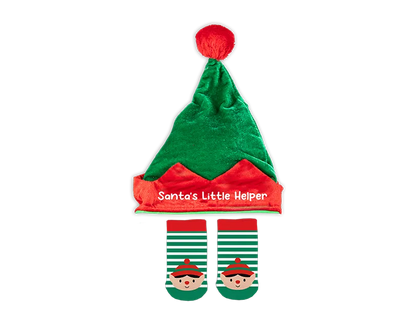 Santa's Little Helper Hat & Sock Set