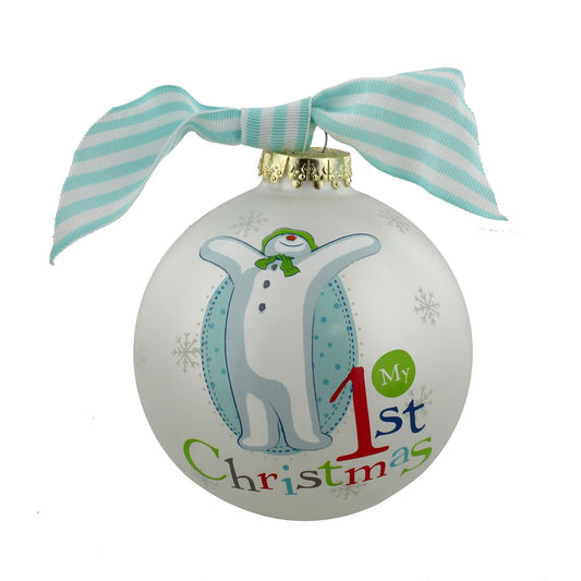 The Snowman and the Snowdog My 1st Christmas Glass Bauble 