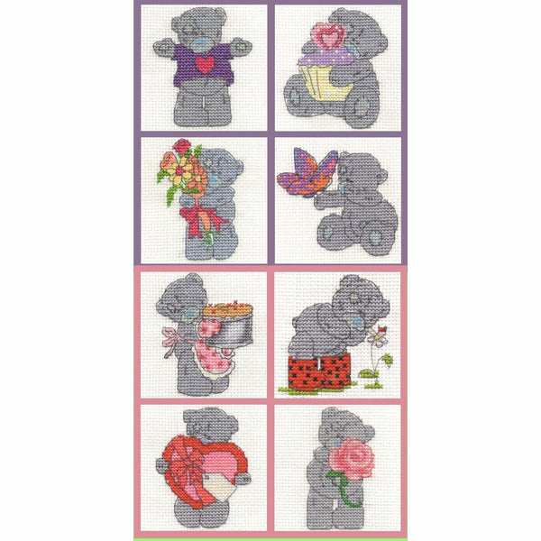 DMC Tatty Teddy Mini Kits Set Of 8 - hanrattycraftsgifts.co.uk