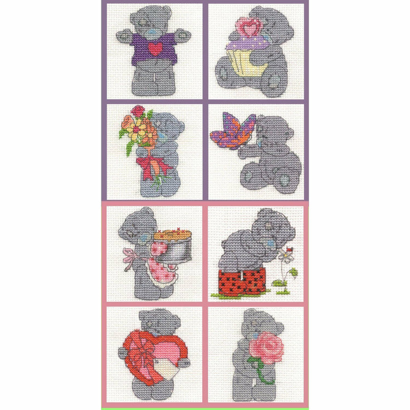 DMC Tatty Teddy Mini Kits Set Of 8 - hanrattycraftsgifts.co.uk