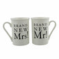 Amore Pair of China Wedding Gift Mugs - Brand New Mr! & Brand New Mrs! - hanrattycraftsgifts.co.uk