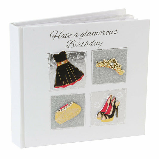 Talking Pictures Sorbet Coll Photo Album 6"x4" - Glamorous Birthday - hanrattycraftsgifts.co.uk