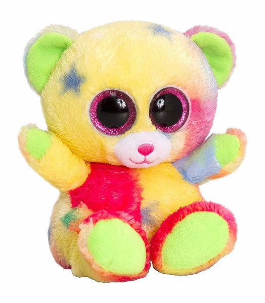 Keel Toys SF0435 15 cm Animotsu Rainbow Bear Plush Toy - hanrattycraftsgifts.co.uk