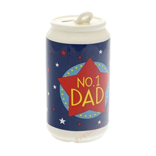 Leonardo Collection - 'No.1 Dad' - Beer can shaped ceramic money box