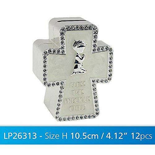 Lesser and Pavey - Little Treats Silver Plated Cross Money Box for Boy - hanrattycraftsgifts.co.uk
