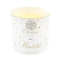 Christmas Candle Pot with Snowflake Detail
