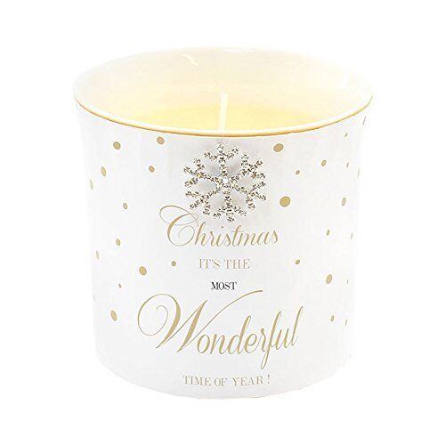 Christmas Candle Pot with Snowflake Detail