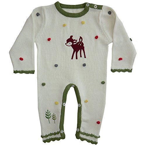 powell craft woodland creatures knitted jumpsuit 0-6 months
