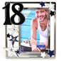 Silverplated & Epoxy '18' Photograph Photo Frame Gift Keepsake Juliana 4" x 6"