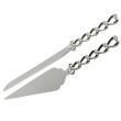 Silverplated Wedding Cake Slicer & Server with Heart Shapes Handle - hanrattycraftsgifts.co.uk