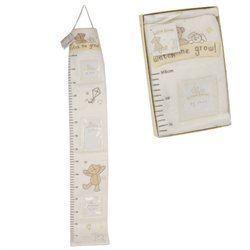 Soft Fabric Baby Height Chart With Embroidered Bears & Photo Holders - hanrattycraftsgifts.co.uk