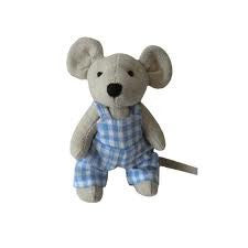Powell Craft Smal Mouse with Dungarees- 10cm - hanrattycraftsgifts.co.uk