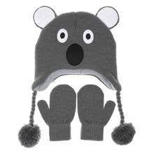 Nuzzles Hat and Mittens - Koala small - hanrattycraftsgifts.co.uk