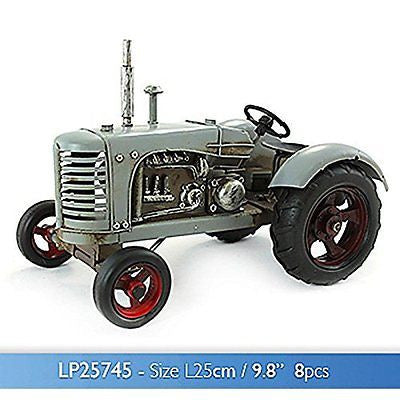 Yesteryear Tin Grey Tractor - hanrattycraftsgifts.co.uk