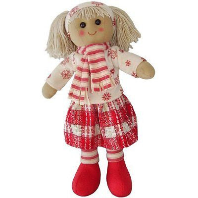 Rag Doll With Scarf - Handmade - Medium 40cms - Powell Craft - hanrattycraftsgifts.co.uk