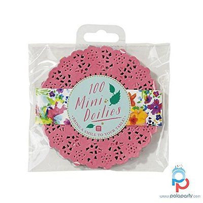Talking Tables Floral Fiesta Mini Doily Stack, Pack of 100 - hanrattycraftsgifts.co.uk