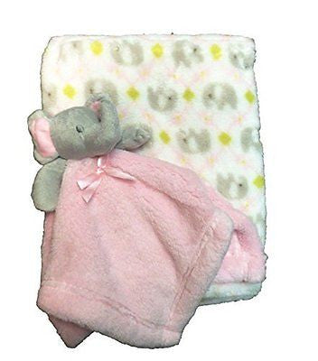 Supersoft Luxurious Pink Elephant Pram/Crib Blanket & Baby Comforter - hanrattycraftsgifts.co.uk