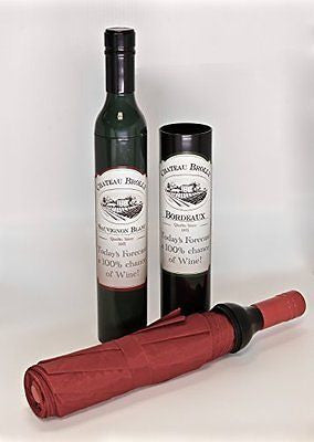 Umbrella - Wine Bottle Folding: Black - hanrattycraftsgifts.co.uk